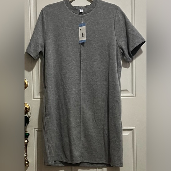 Steve Madden Dresses & Skirts - NWT Steve Madden Women's Short Sleeve Sweater Dress Heather Grey-Large